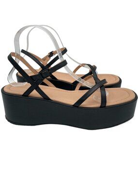 & Other Stories Platform Flatform Square Toe Strappy Leather Sandals